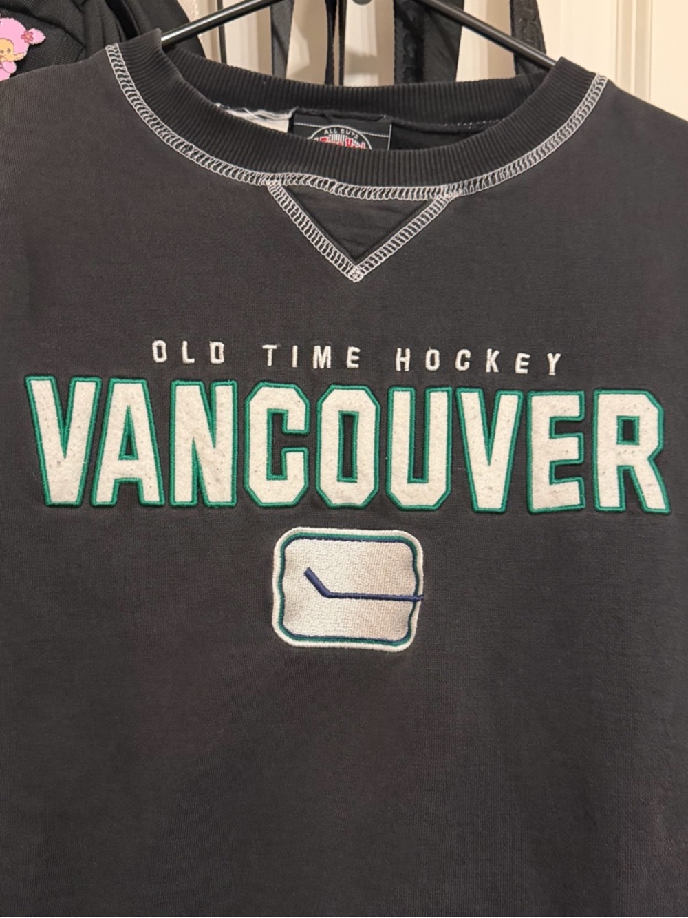 Vintage Old Time Hockey Vancouver crewneck